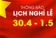 Lịch nghỉ lễ 30/04 -01/05